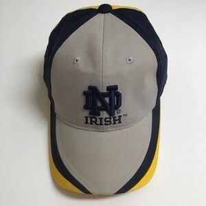 NEW Notre Dame Irish Football Hat Cap Starter Licensed Adjusts Navy Gray Gold